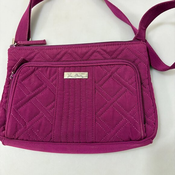 Vera Bradley Magenta Quilted Cotton Hipster Crossbody Shoulder Bag Organizer - Picture 2 of 7